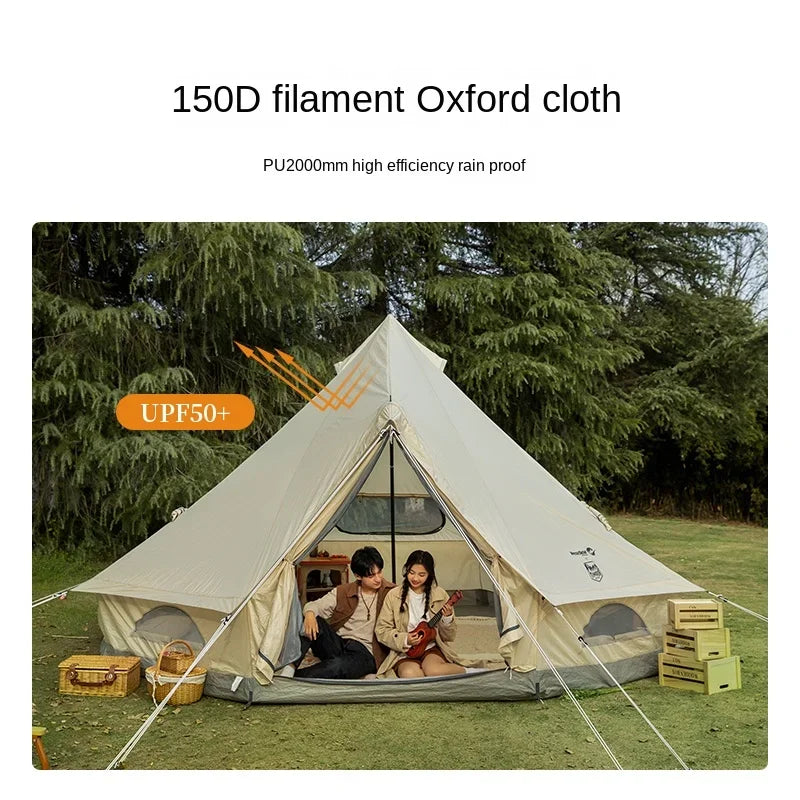 Indian Pyramid Luxury Family Yurt Tent Waterproof Multi Person Outdoor Camping Shelter