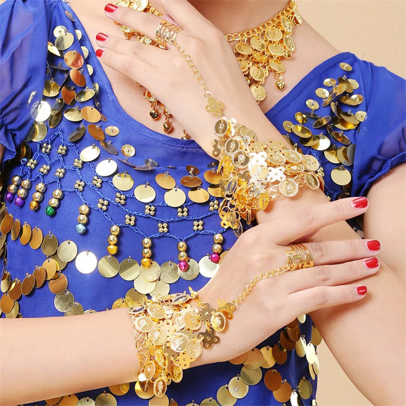 Indian Dance Jewelry Set Necklace Earrings Bangle Hairband