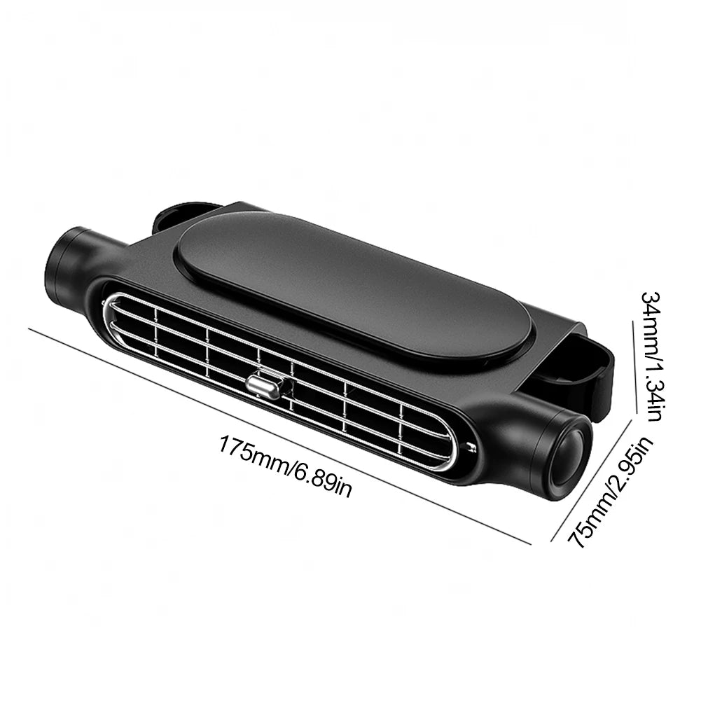 Car Backseat Cooling Fan Electric Auto Backseat Car Fan 3 Speeds Adjustable Cooling Tool for Mini Cars RVs Sedans