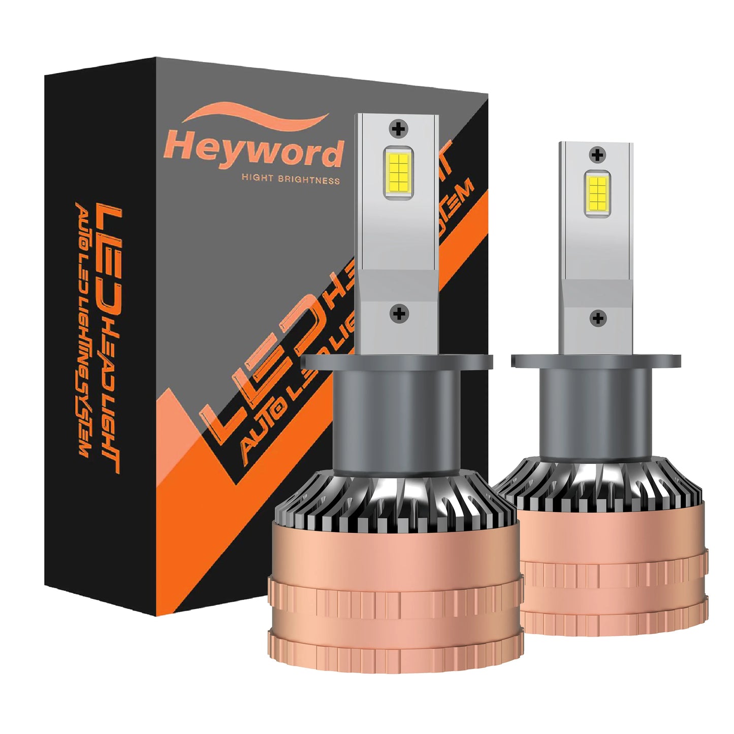 Heyword 300W 6000K 30000LM LED Headlight Bulb Kit Universal