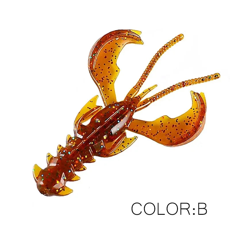 65mm 10pcs Lobster Soft Lure Bionic Shrimp Fishing Bait B