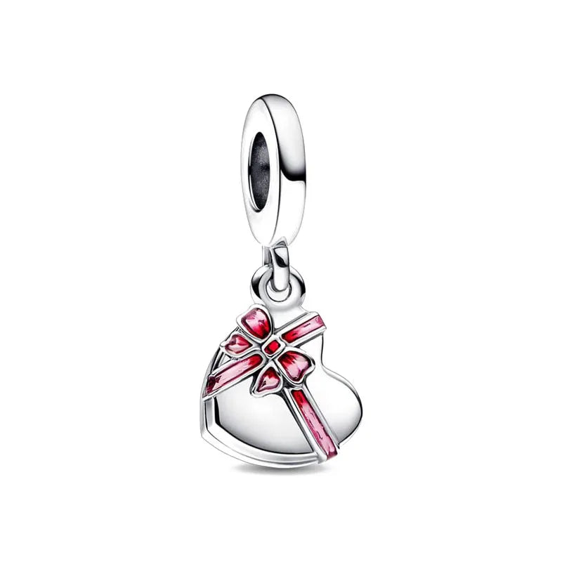 Green Clover Butterfly Honeybee DIY Bead Bracelet Necklace in 925 Sterling Silver with Zircon Accents for Women