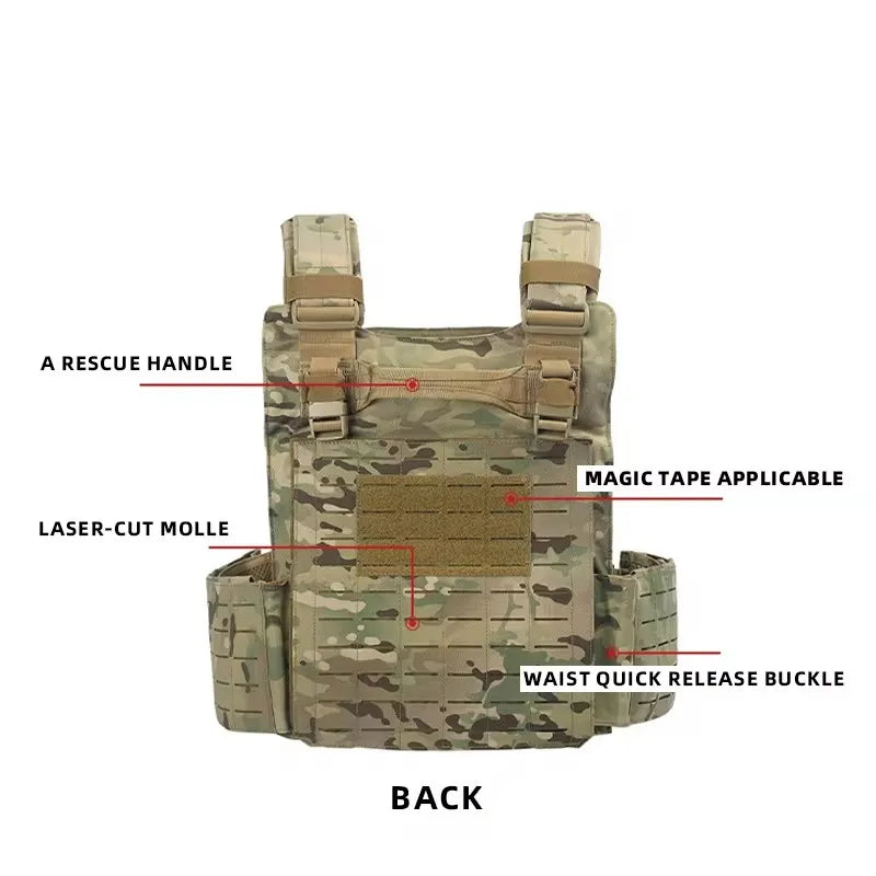 New Combat Vest 6094 Quick Detachable Tactical Black Gear