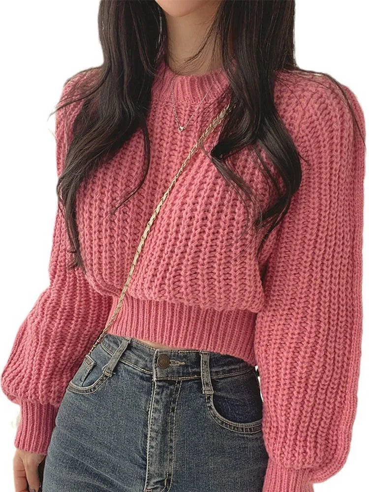 Loose Vintage Harajuku Lantern Long Sleeve Korean Sweater