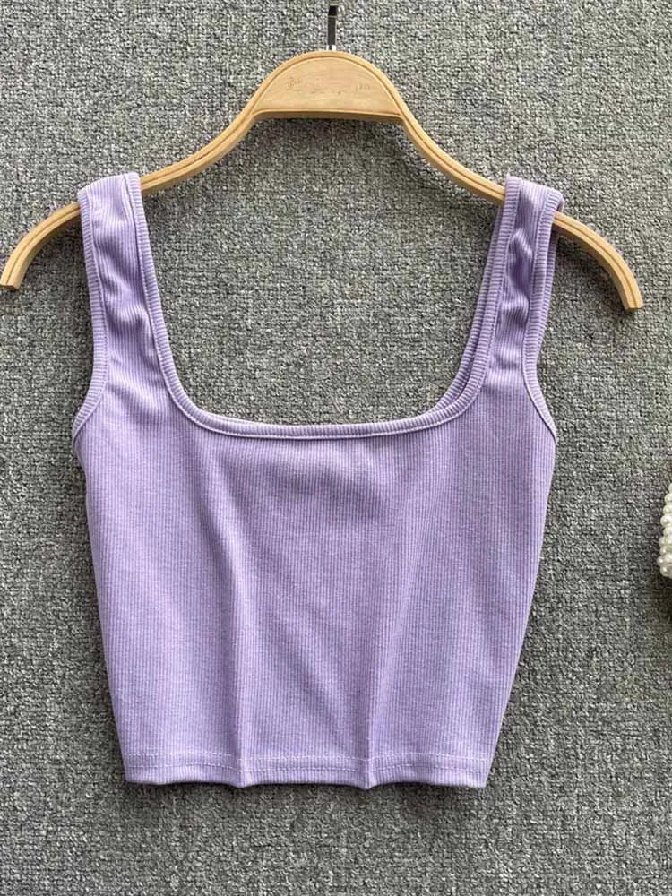 Women Backless Y2K Slim Fit Crop Tank Top Sleeveless