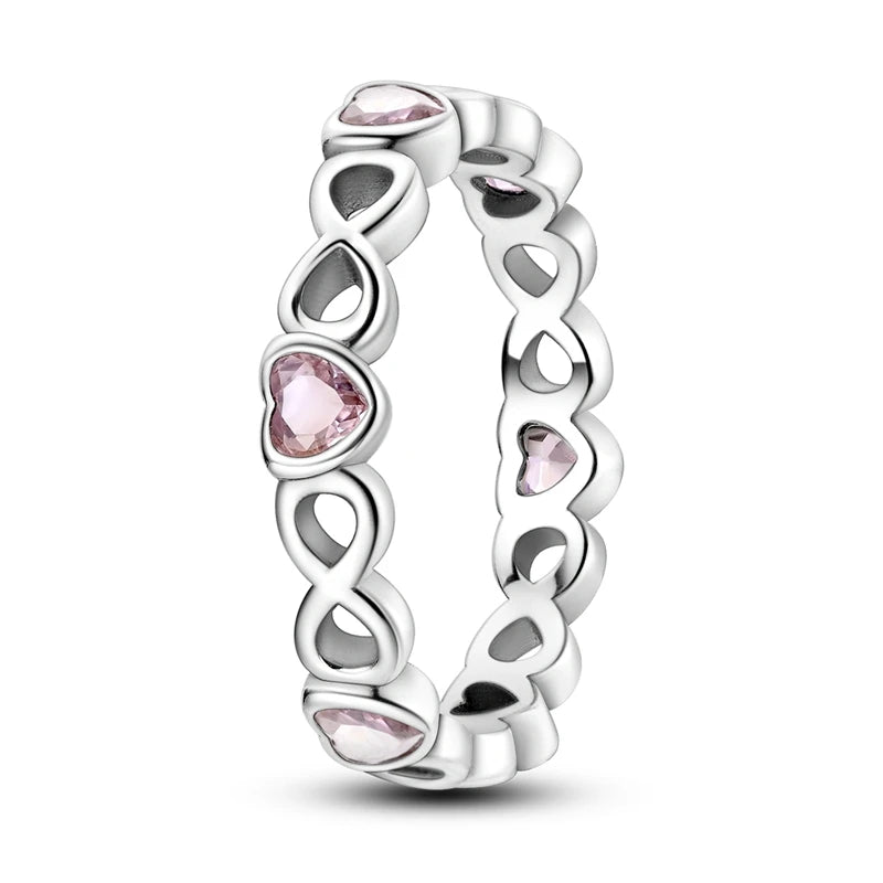 Zircon Diamond 925 Sterling Silver Women's Ring Elegant Fine Jewelry KTR183