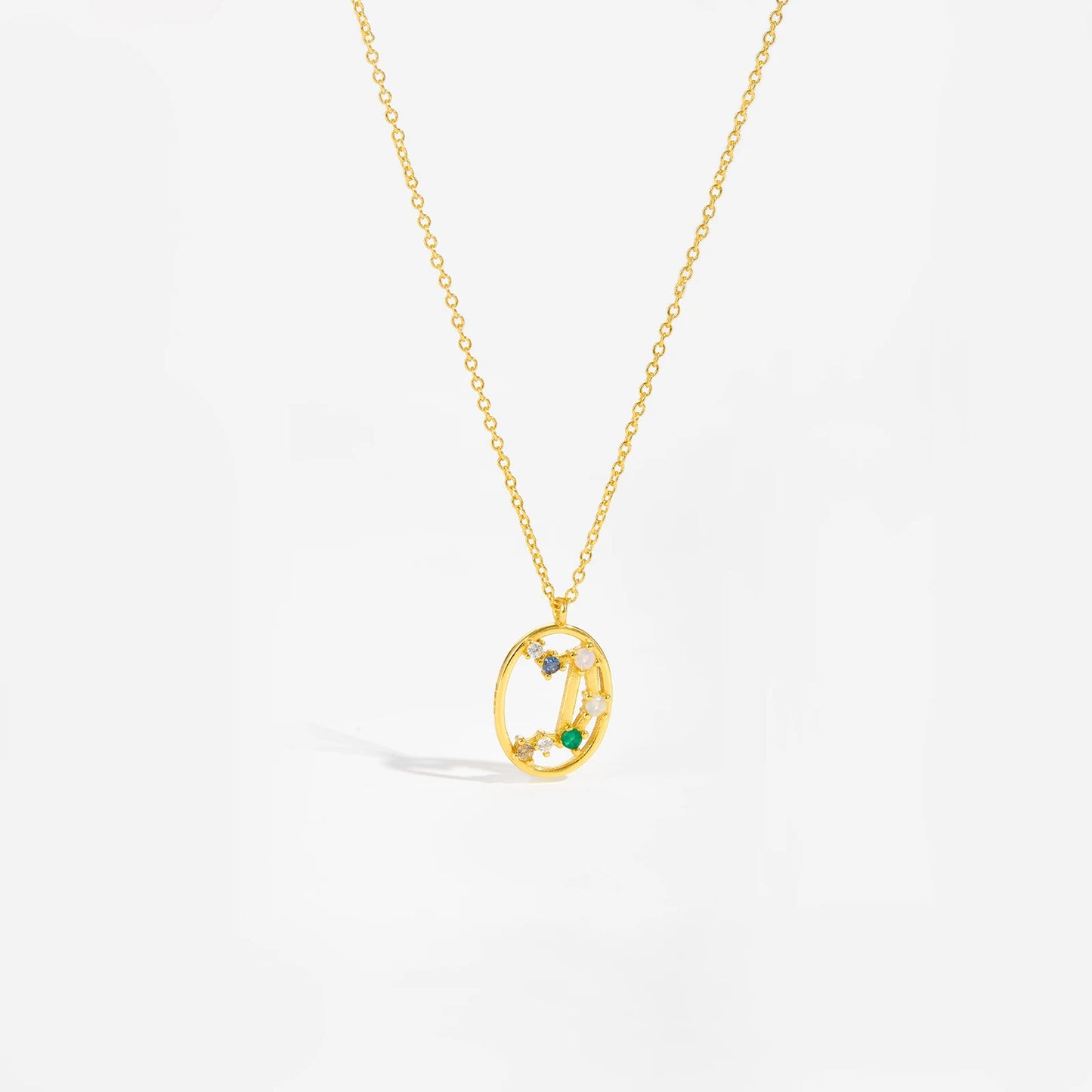 Vewant Women's 925 Sterling Silver Gold Constellation Pendant Necklace with Snake Chain
