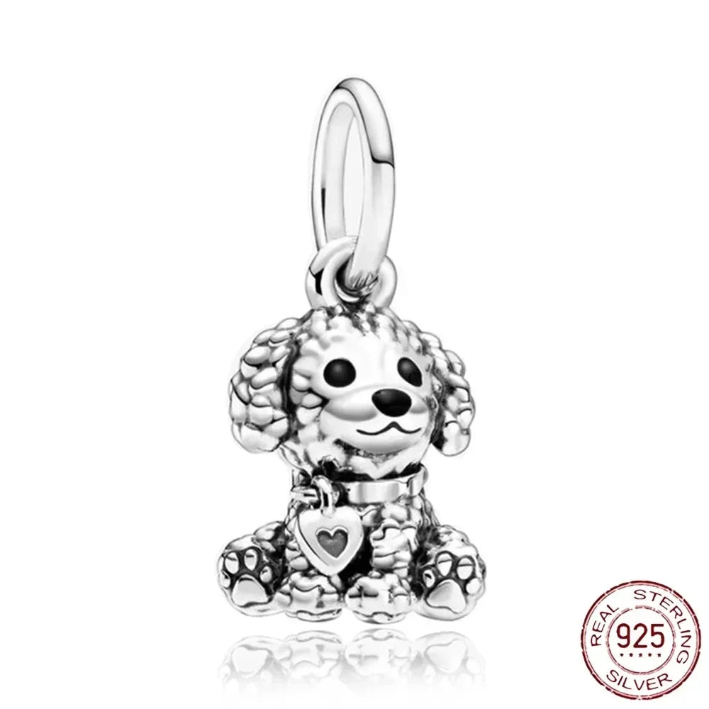 925 Sterling Silver Heart Family Tree Snowflake Animal Charms Beads for DIY Bracelet Women Jewelry Gift