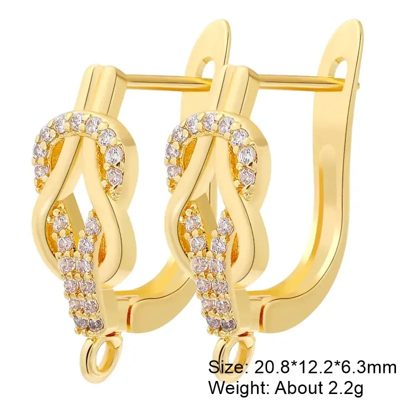 Juya 18K Gold Plated Earwire Hooks for DIY Fashion Jewelry Gold