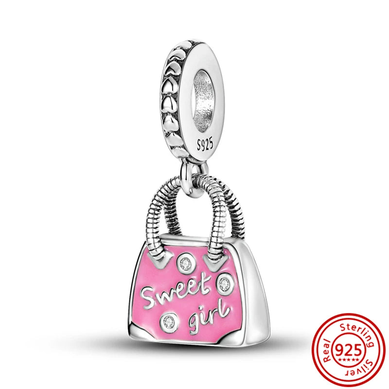 925 Sterling Silver Travel-Themed Charm Beads for Bracelets BK110