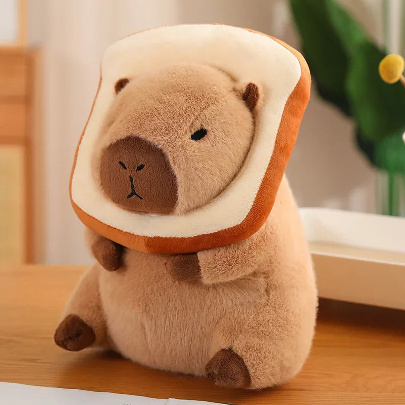 Capybara Plush Toy Simulation Cosplay Unicorn Dinosaur Decor bread capybara about 30cm