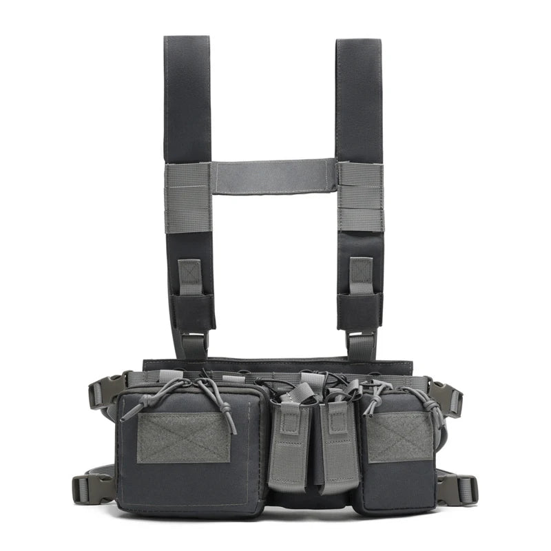 Tactical Vest CS Match Wargame Military Gear Pack Outdoor Nylon Chest Rig Fit for Airsoft Hunting RG