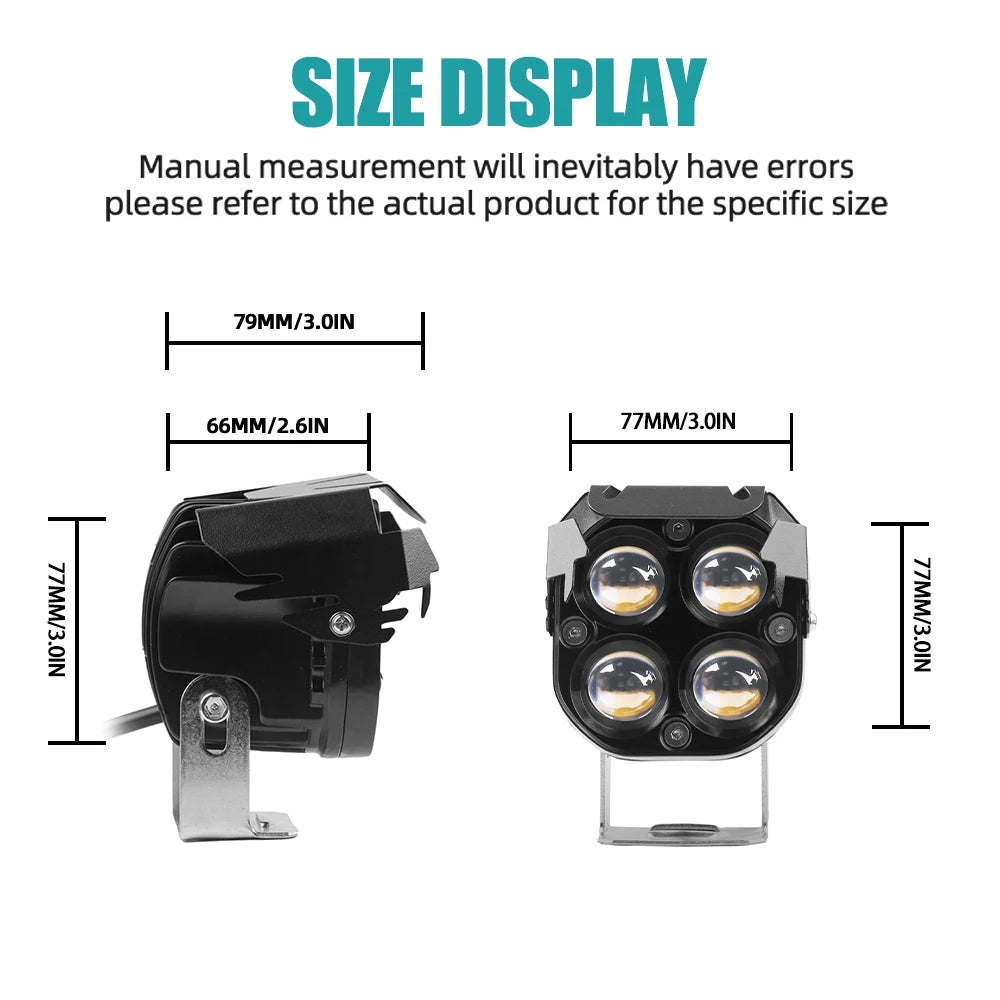 High-Performance 3 Inch 40W LED Work Light Bar for Motorcycle and Truck Off-Road Adventures