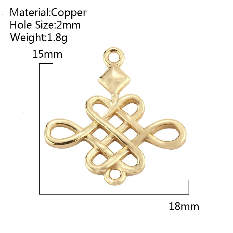 Charming Gold Moon Flower Bird Pendant for DIY Jewelry Making