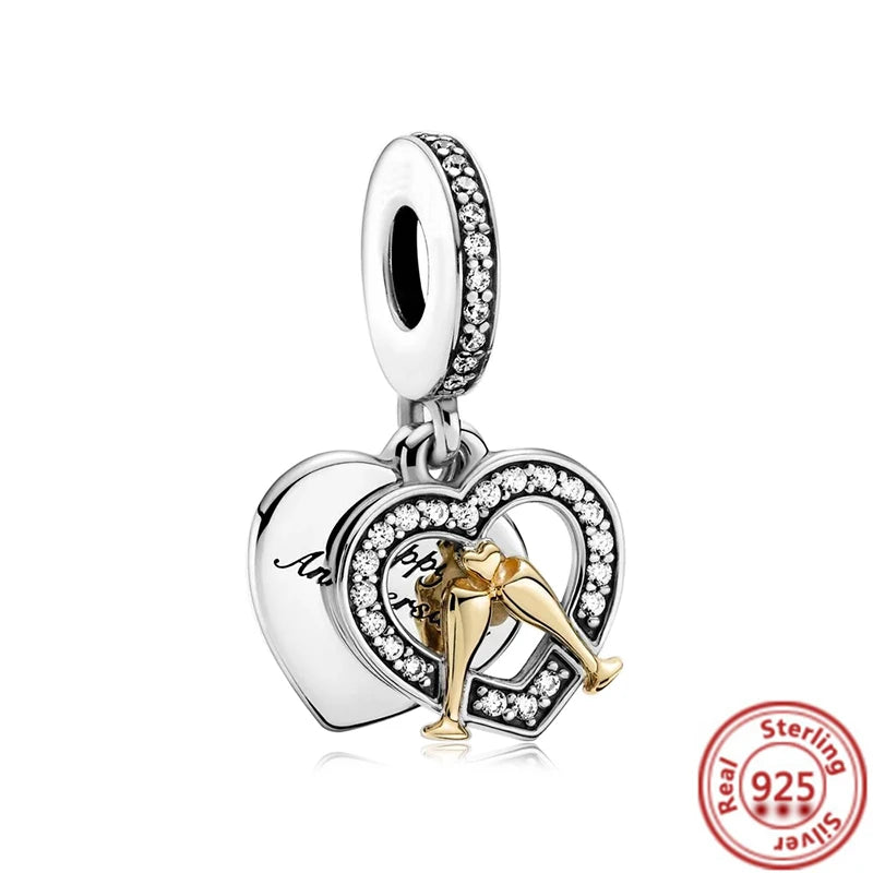 925 Silver Fruit Ice Cream Coffee Cup Beads For Bracelet