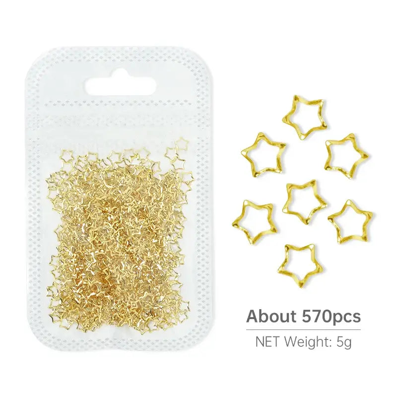 Resin Filling Metal Rivet Moon Stars Nail Art Decorations Mixed Beach Ocean Style Jewelry DIY Charms 5g-XYLD-4