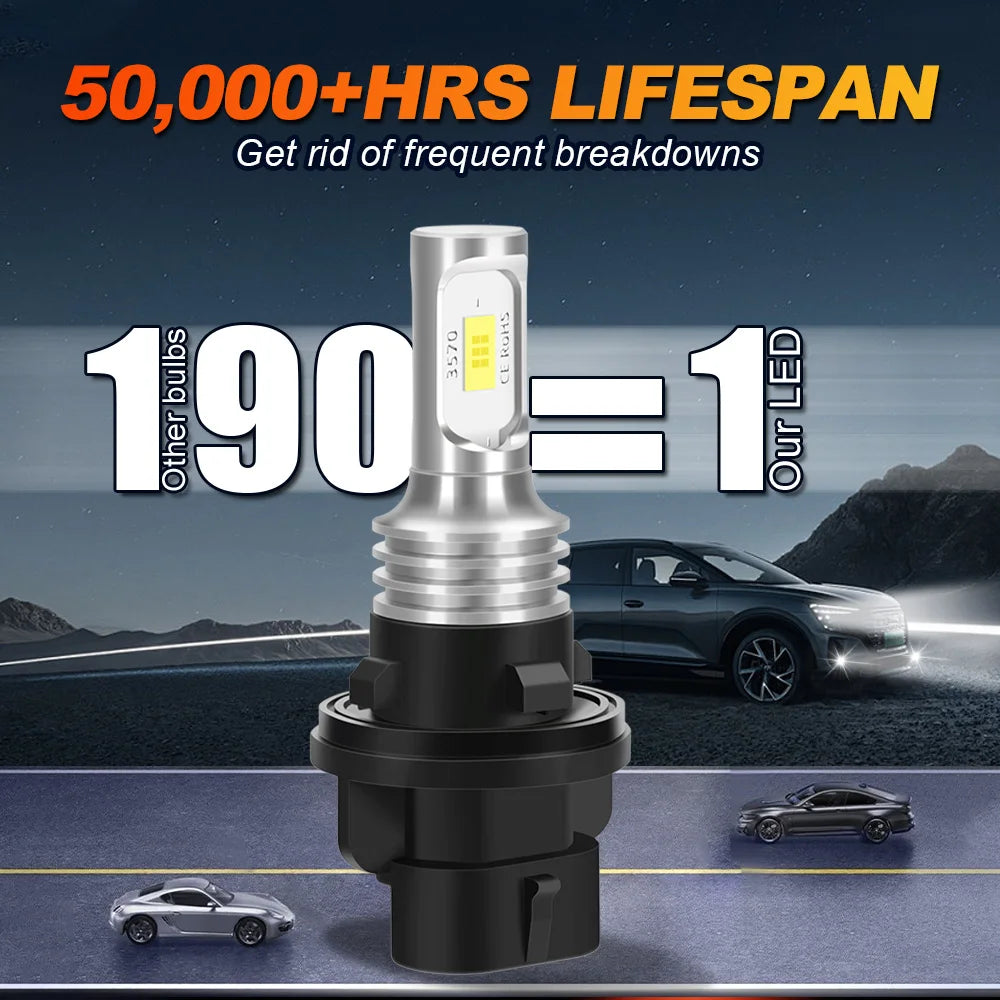 2X LED Fog Bulb 6000K White for Honda TRX500 2005 to 2011 ATV OE Headlights Upgrade