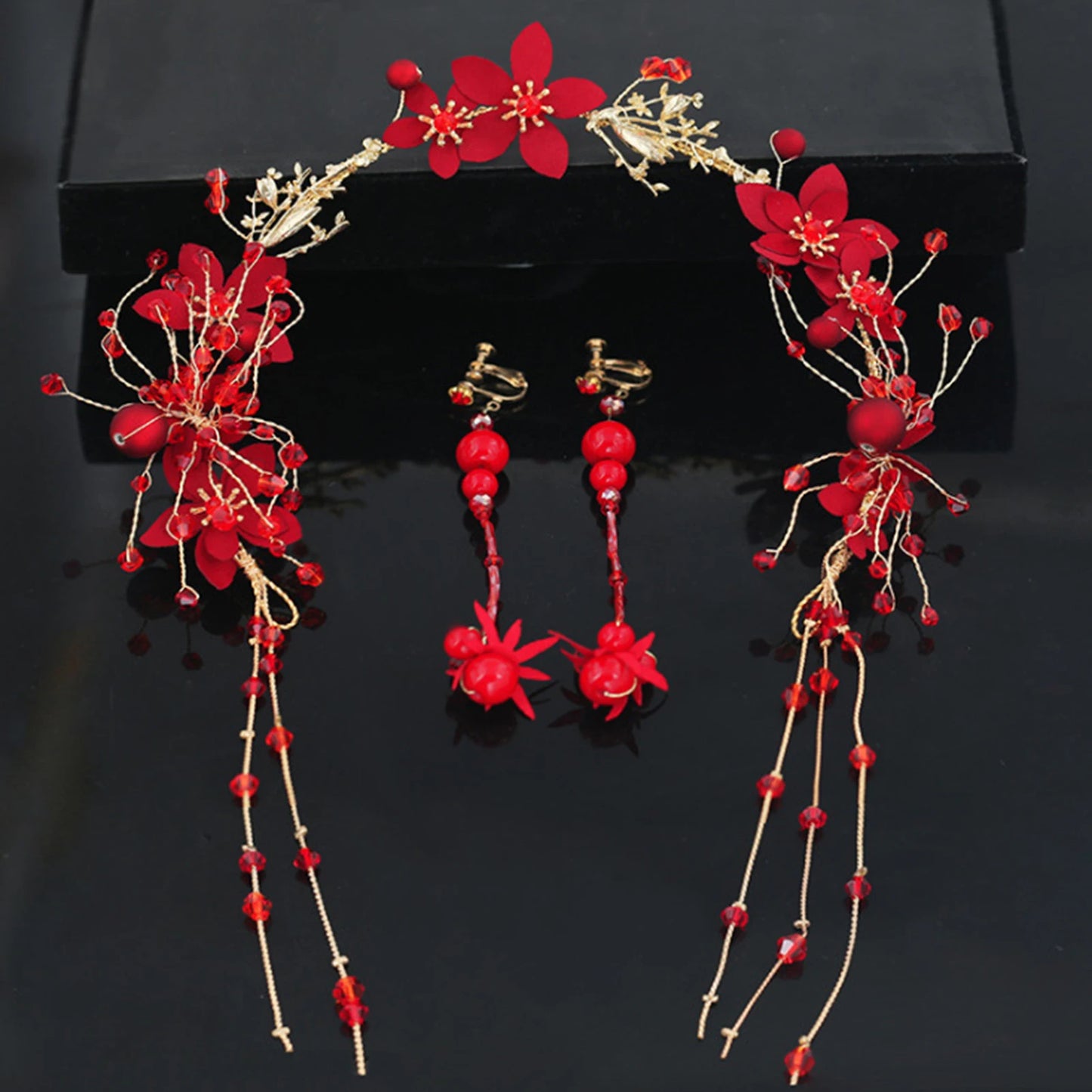 Elegant Women's Hanfu Hair Combs Set for Traditional Chinese Weddings - Bridal Headdress and Jewelry Pins