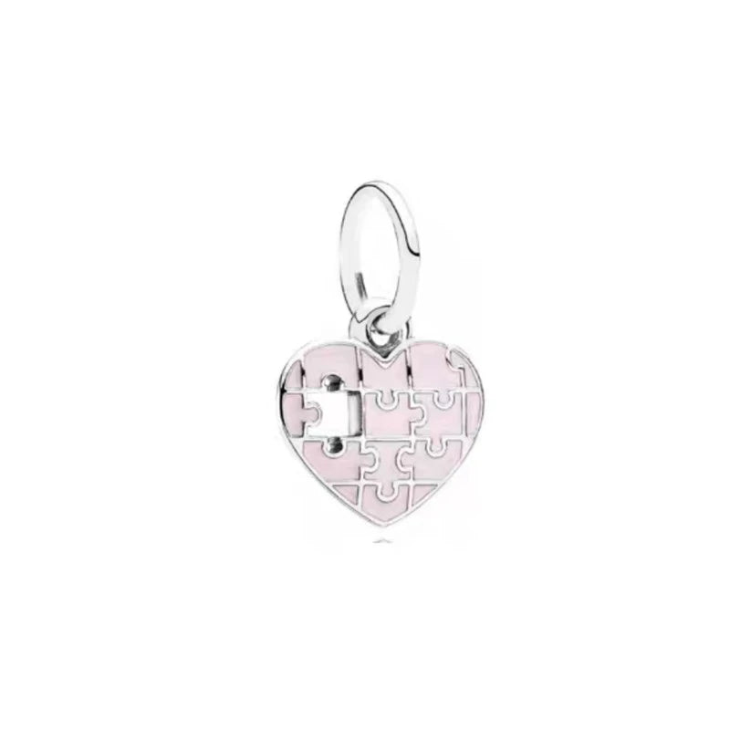 Hot Pink Murano Glass Charm Bead For 925 Bracelet Pendant