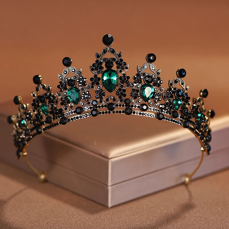 Elegant Purple Crystal Rhinestone Crown for Women