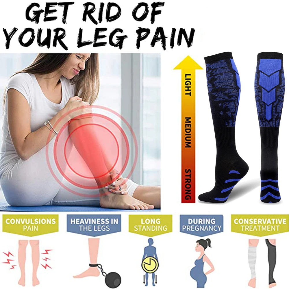 Compression Running Socks For Travel Pregnancy Edema Relief