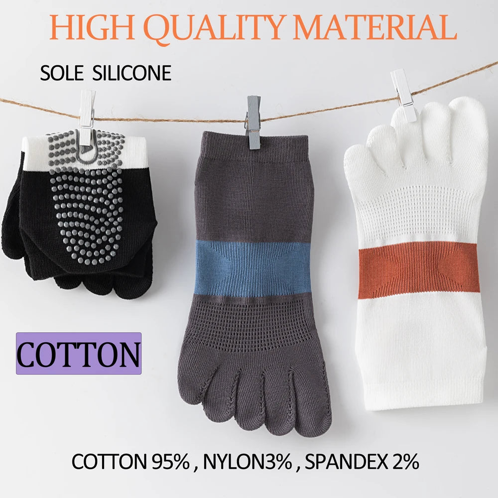 6 Pairs Women's Split Toe Yoga Socks Breathable Grip