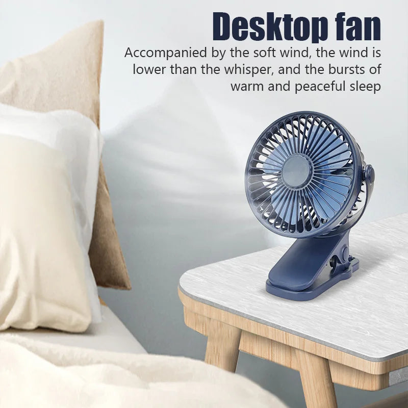 Mini Breeze Portable Hand Clip Fan USB Desktop Electric Fan for Travel and Dorms