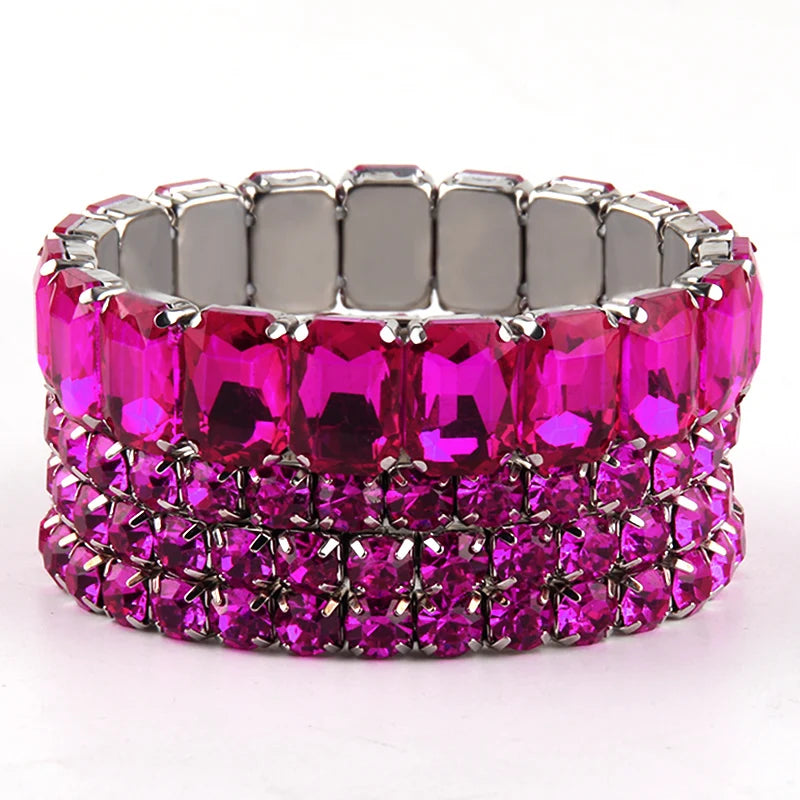 Bohemian Chic Colorful Glass Beaded Stackable Bracelets Set for Women