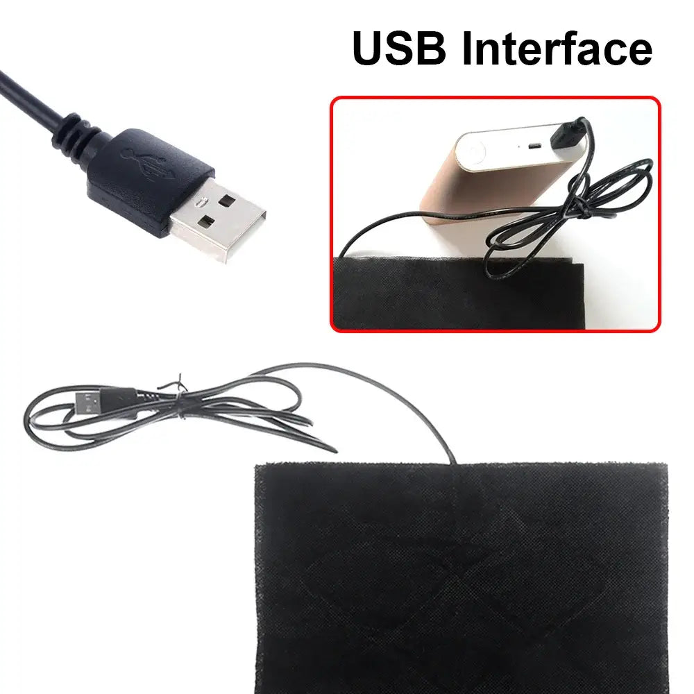 5V USB Warm Paste Pad Carbon Fiber Heating Pad Body Warmer