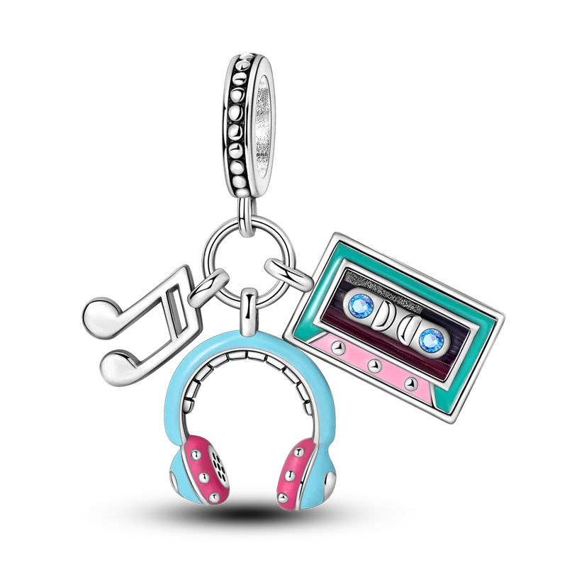 925 Sterling Silver Charm Bead Bracelet for Smartwatch and DIY Jewelry KTC1168