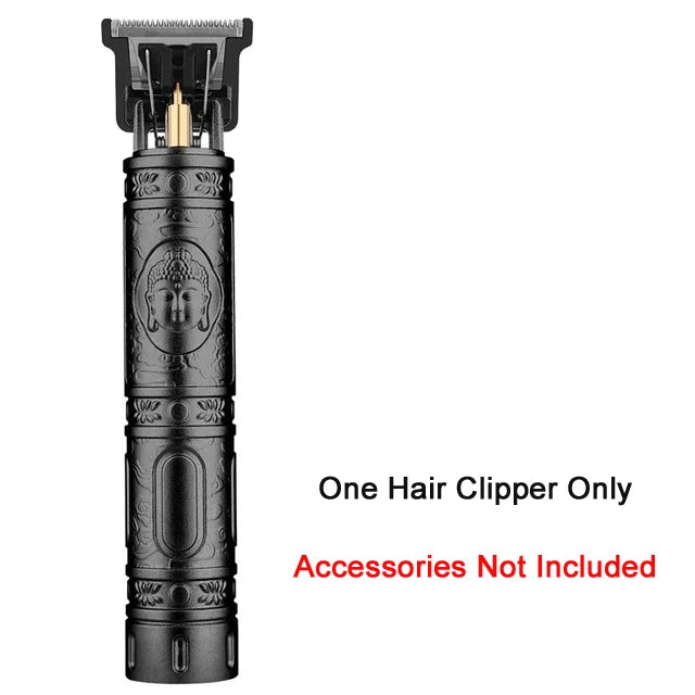 Vintage T9 Rechargeable Hair Trimmer for Men Stainless Steel Blade with Fast Charging