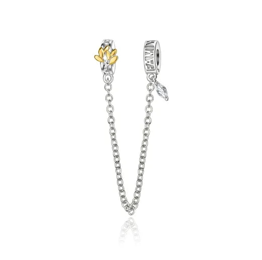 925 Sterling Silver Clover Daisy Star Moon Pavé Safety Chain Bow Necklace and Bracelet Set Luxury Fine Jewelry for Women