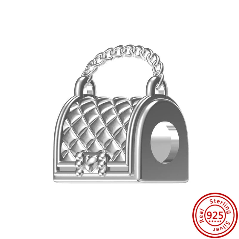 Silver Animal Hearts Infinity Crown Bead Charms Bracelet for Women 925 Sterling Silver Jewelry Y030