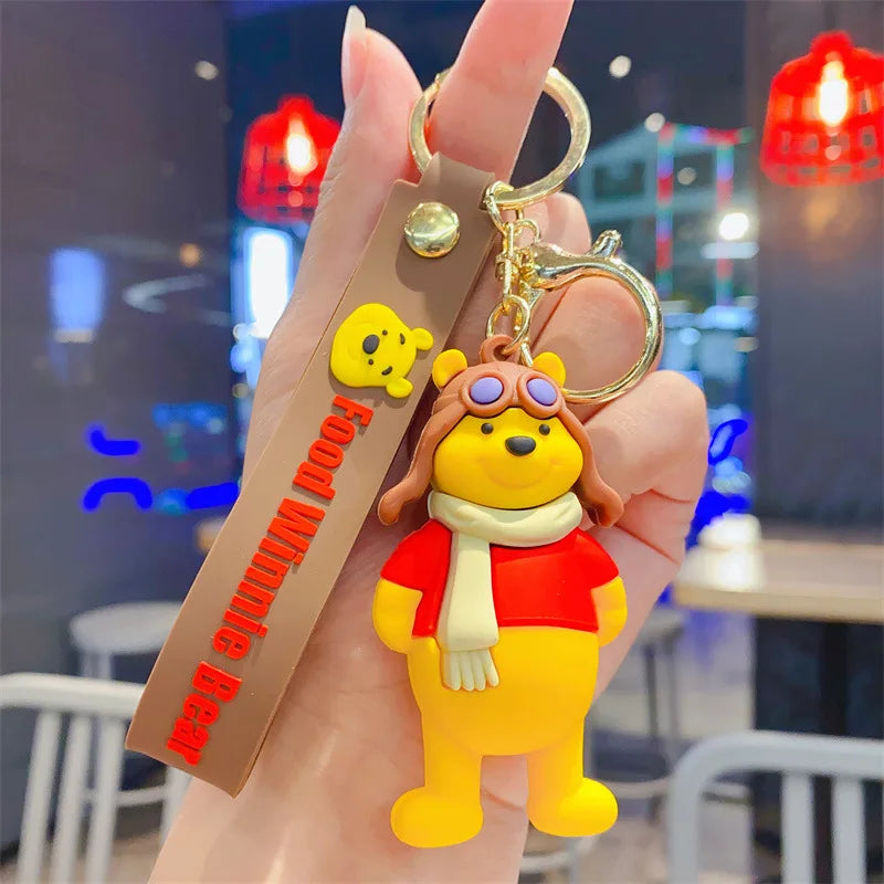 Kawaii Anime Disney Keychain Set Featuring Mickey Mouse, Minnie, Lilo & Stitch