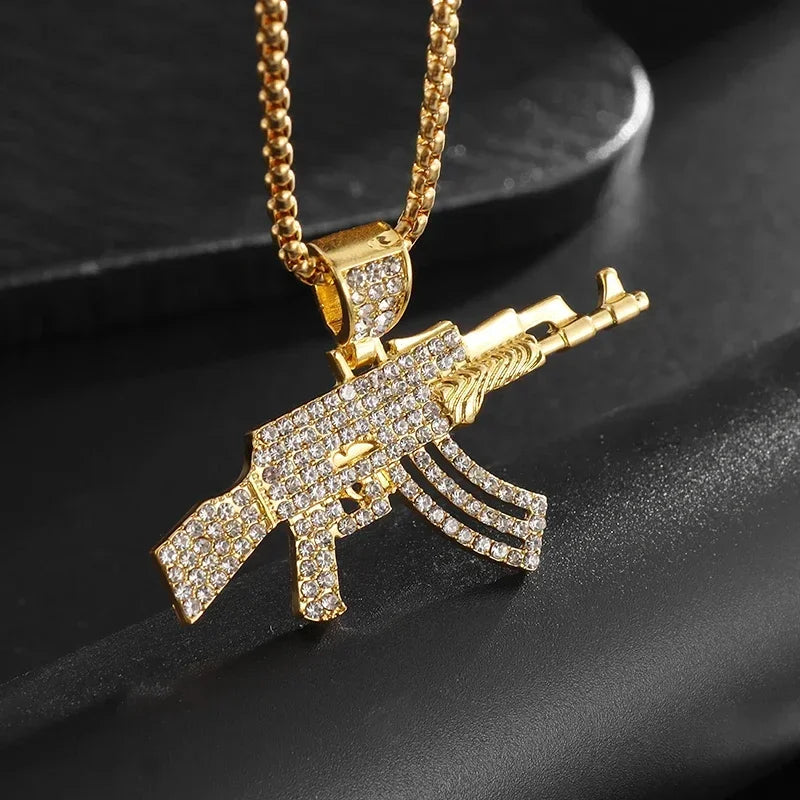 Cubic Zirconia Hip Hop XO Pendant Necklace for Men and Women