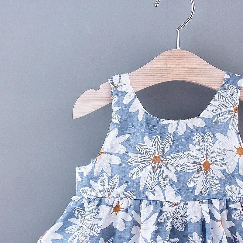 Girls 0-3 Years Old Summer Floral Print Princess Dress