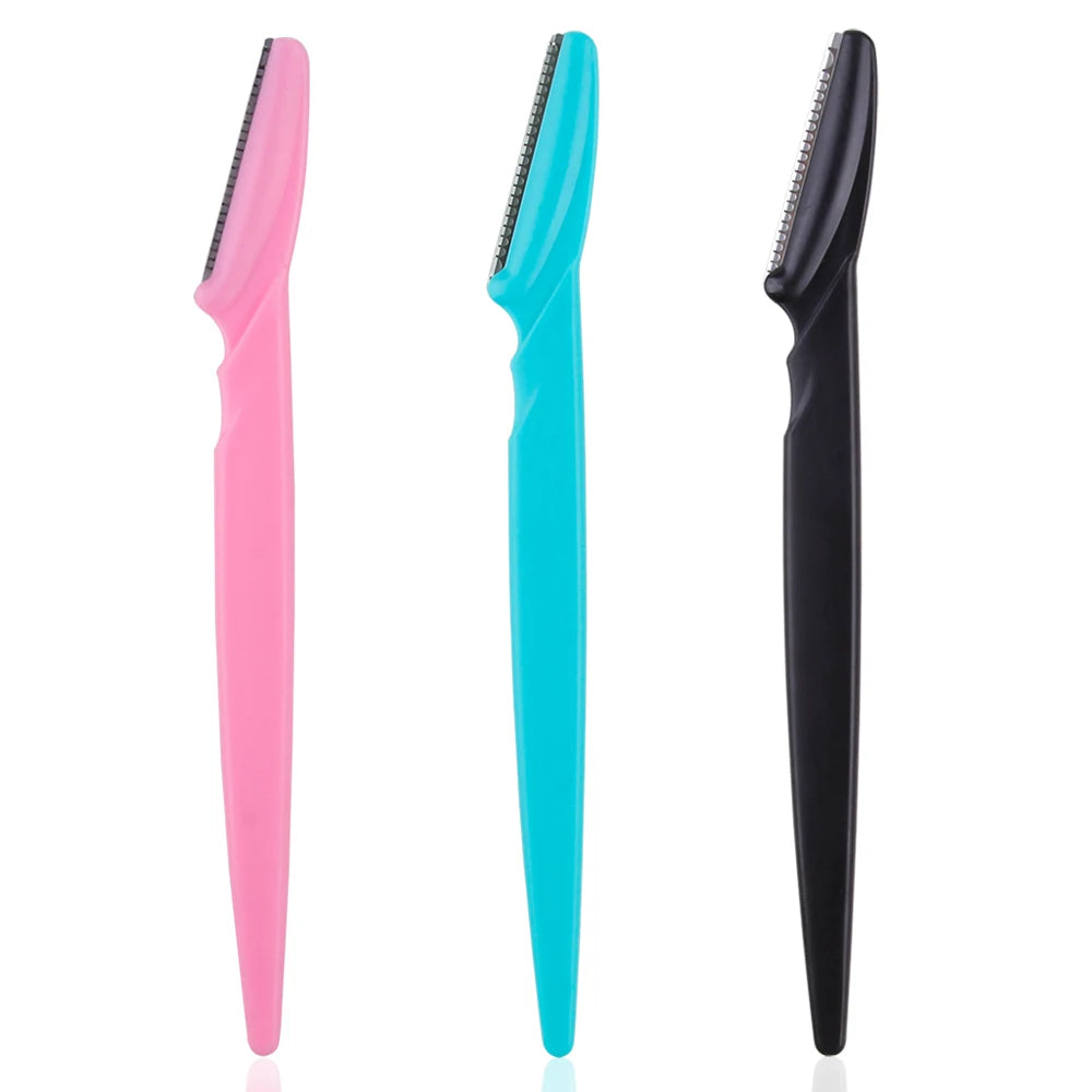 Portable 3/4/10Pcs Eyebrow Trimmer Face Blade Shaver Tools 3pcs Mix 2