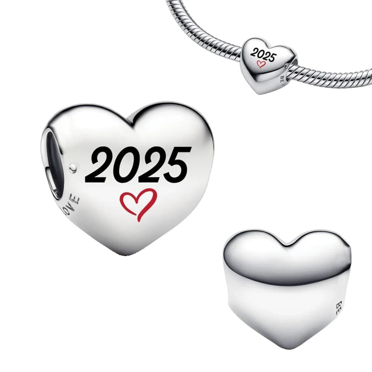 925 Sterling Silver Colorful Snowflake Heart Lock and Key Charms for DIY Necklace and Bracelet Jewelry Gifts