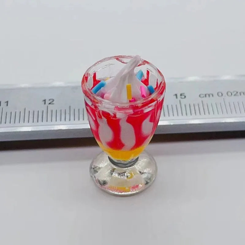 Charming 3D Resin Ice Cream Pendants for DIY Jewelry Crafting