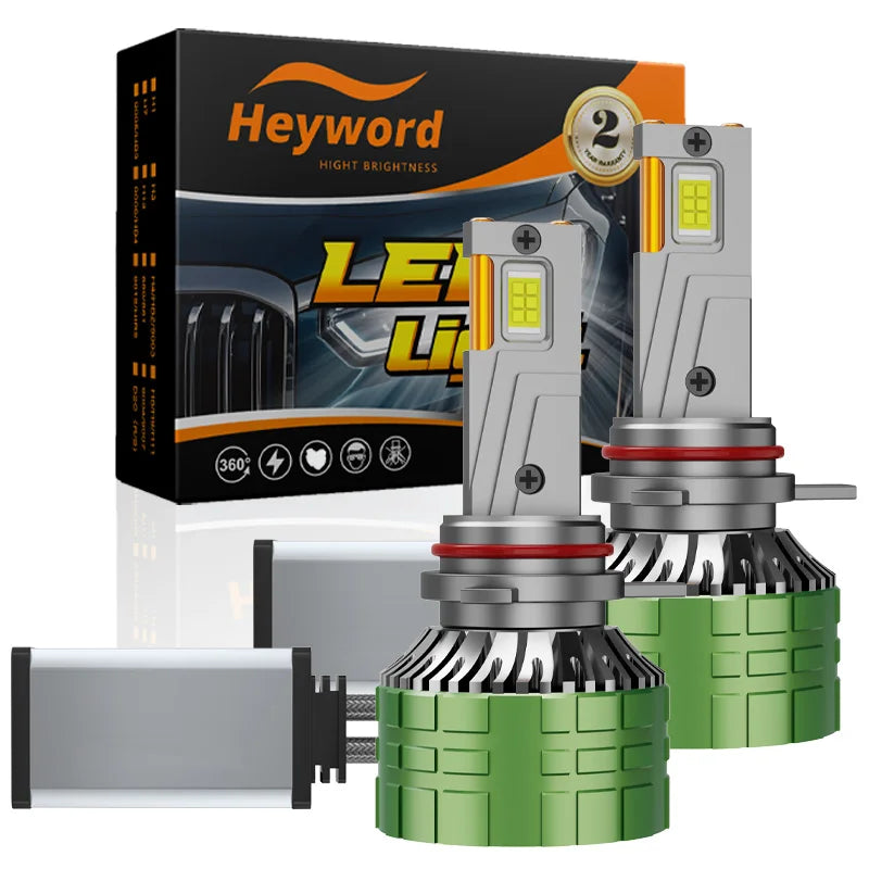 Heyword 72000LM Canbus LED Headlight Bulbs 6000K 12V Plug Play