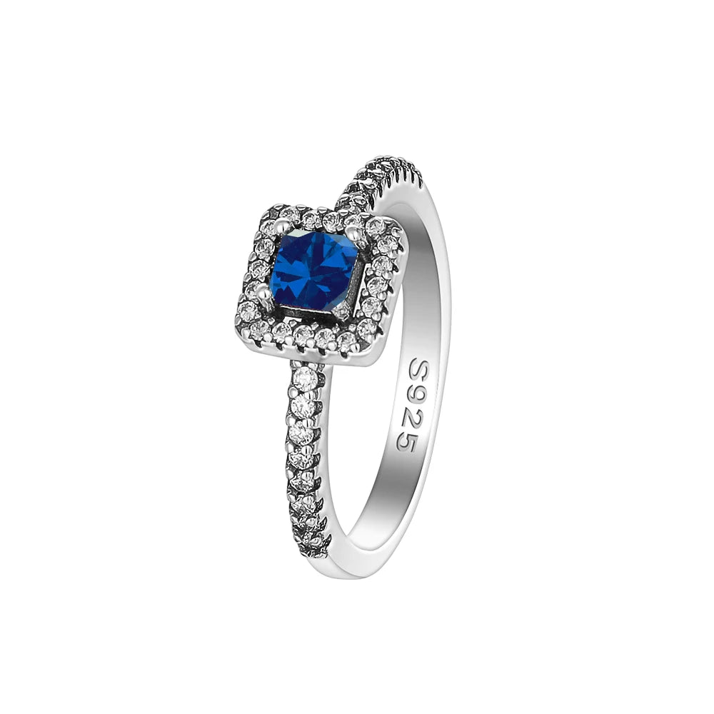 Valentine's Day 925 Sterling Silver Moonstone Heart Ring for Women P2041