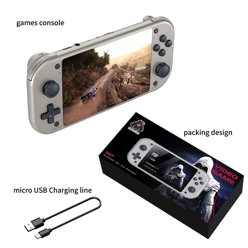 BOYHOM M17 Retro Handheld Gaming Console Open Source Linux 4.3 Inch IPS Portable Pocket Player With 20000 Games PSP Emulation