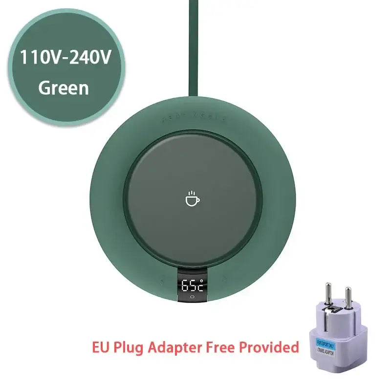 Smart Coffee Mug Warmer for Tea Milk Home Office Use Green-EU Adapter