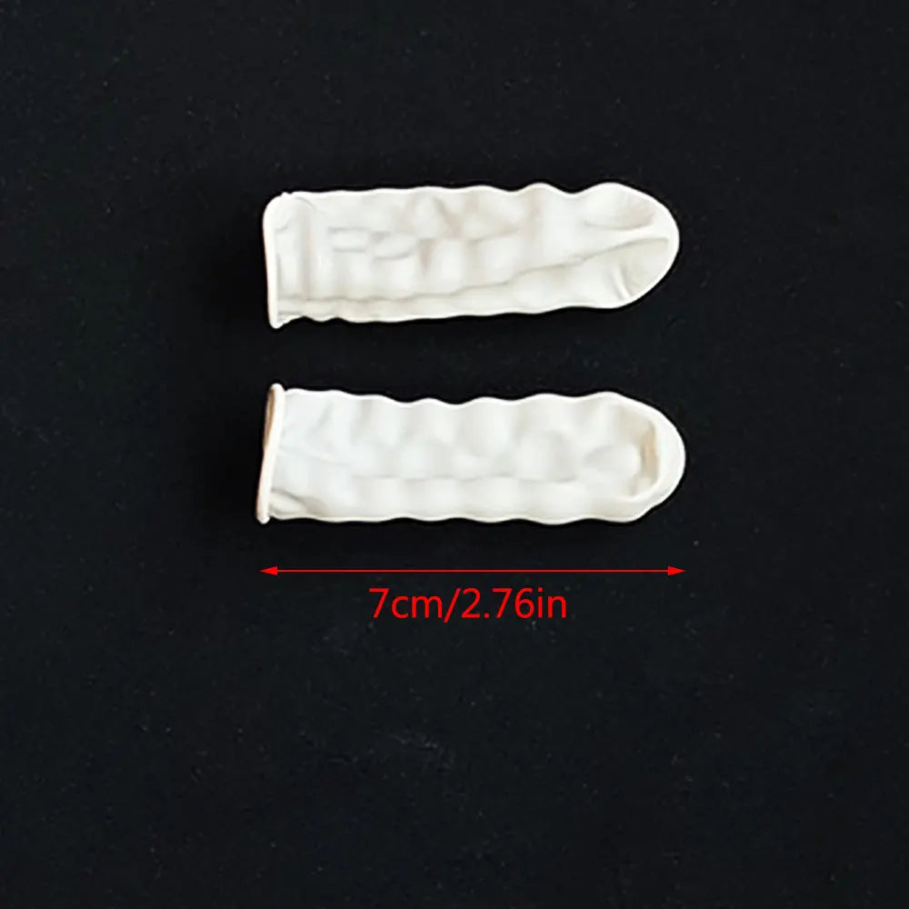 Disposable Latex Finger Cots Powder Free Fingertip Protectors 100 Pack for Watch Repair and Precision Work