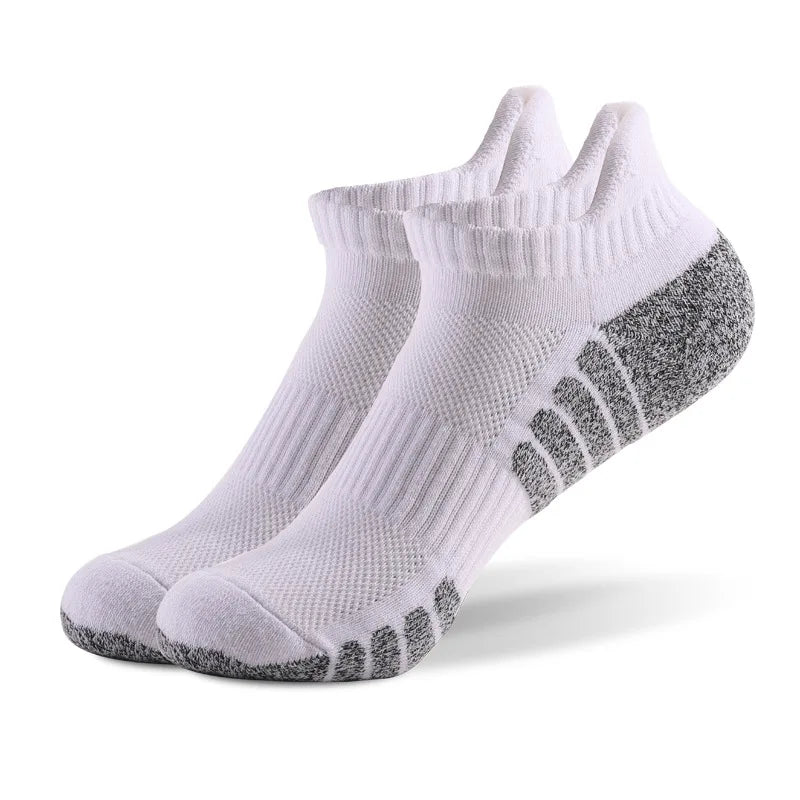 Cotton Thickened Low Cut Running Socks Breathable Mesh