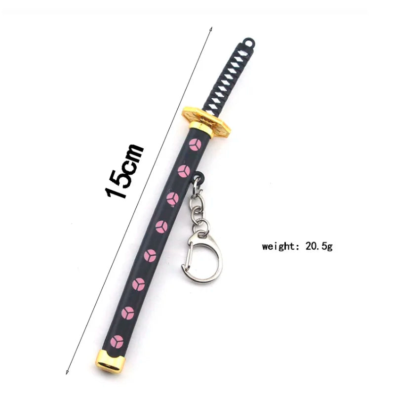 Mini Roronoa Zoro Sword Keychain for One Piece Fans