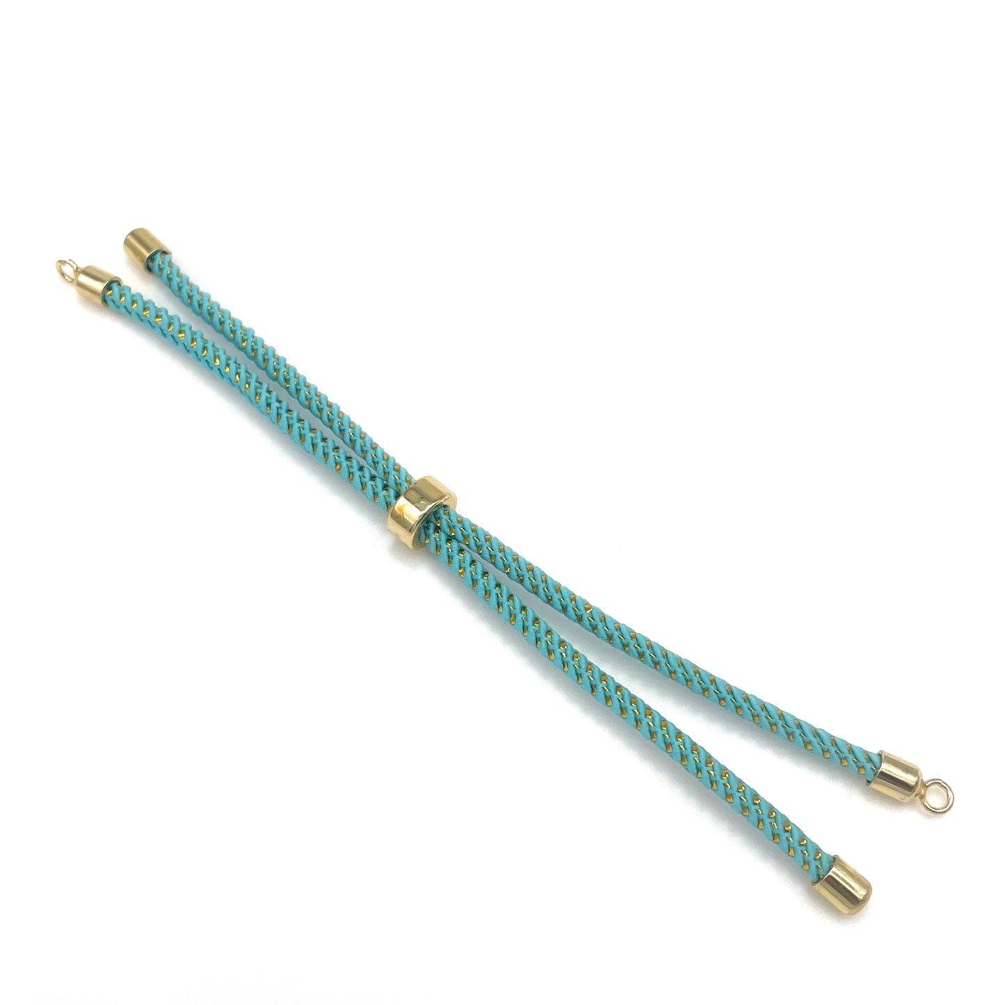 Adjustable Nylon Rope Bracelet Set with Brass Ends for DIY Jewelry Crafting