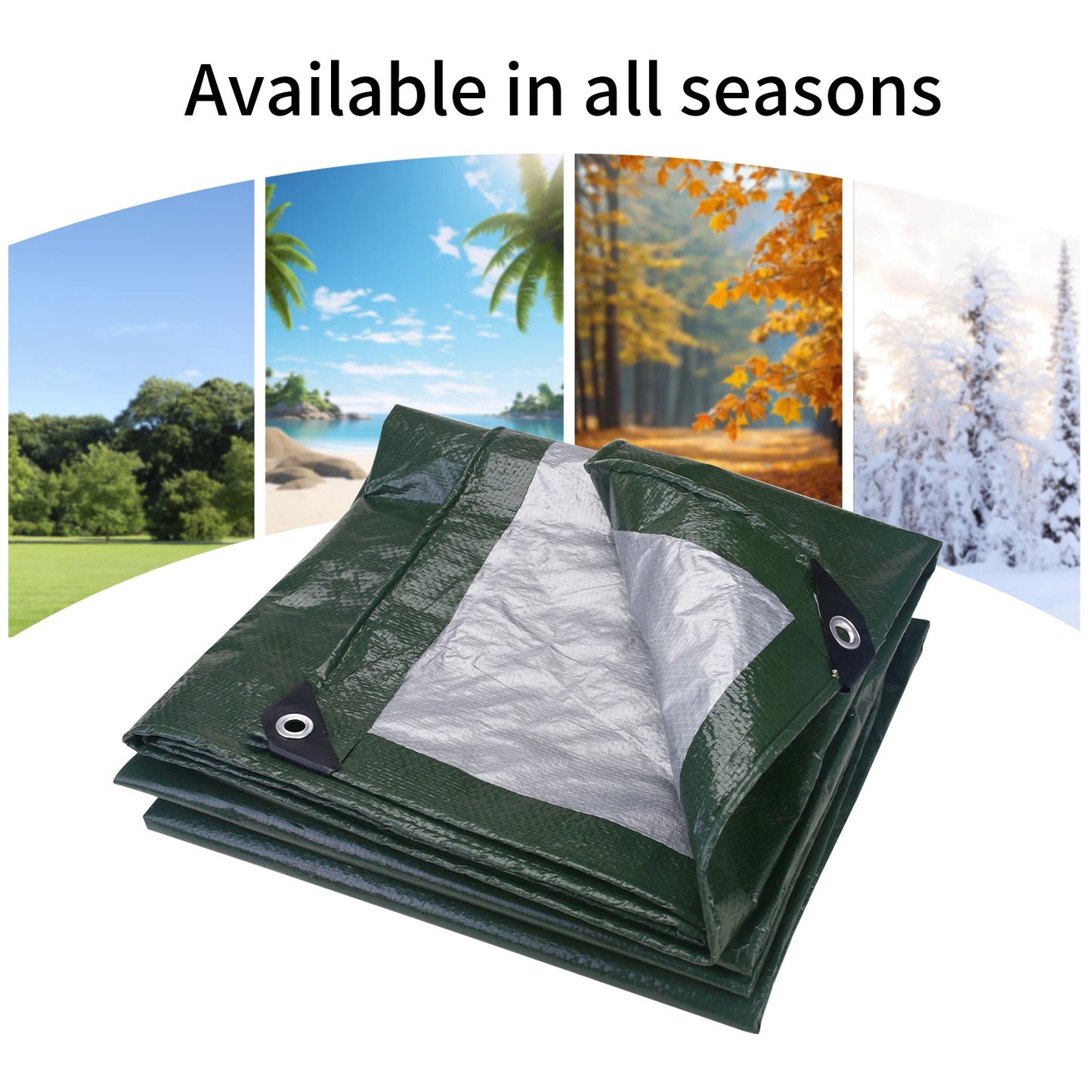 Heavy Duty Waterproof Large Tarpaulin Tarp 5x4m Multipurpose Outdoor Garden Backyard Canopy Rain Cover