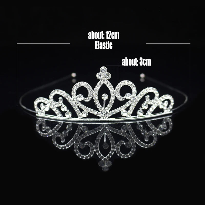 Elegant Crystal Princess Tiaras for Girls Wedding Party Hair Accessories