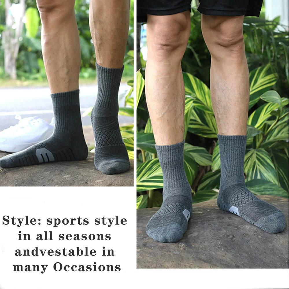 6 Pairs Mens Thermal Cotton Socks Odor Control Arch Support